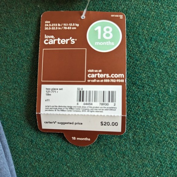 NWT Carter's Blue and Red Zip-up and Pants 2 Piece Set 💙 - Picture 5 of 8